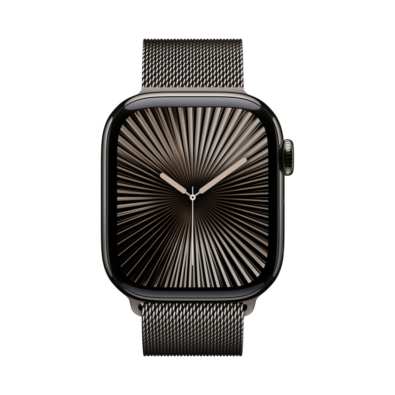 Apple Watch Series 10, 42 мм, корпус из титана цвета сланцевый титан, «миланская петля» сланцевого цвета