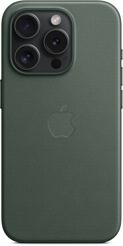 Чехол Apple MagSafe FineWoven для iPhone 15 Pro, зеленый