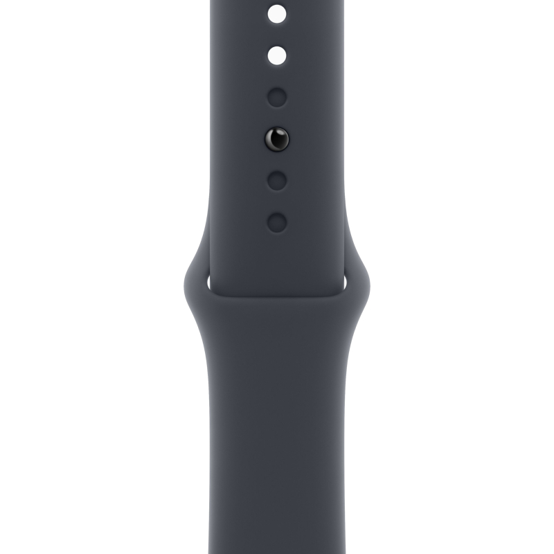 Apple Watch SE 2024, 40 мм, корпус из алюминия цвета «полуночный черный», спортивный ремешок цвета «полуночный черный» S/M