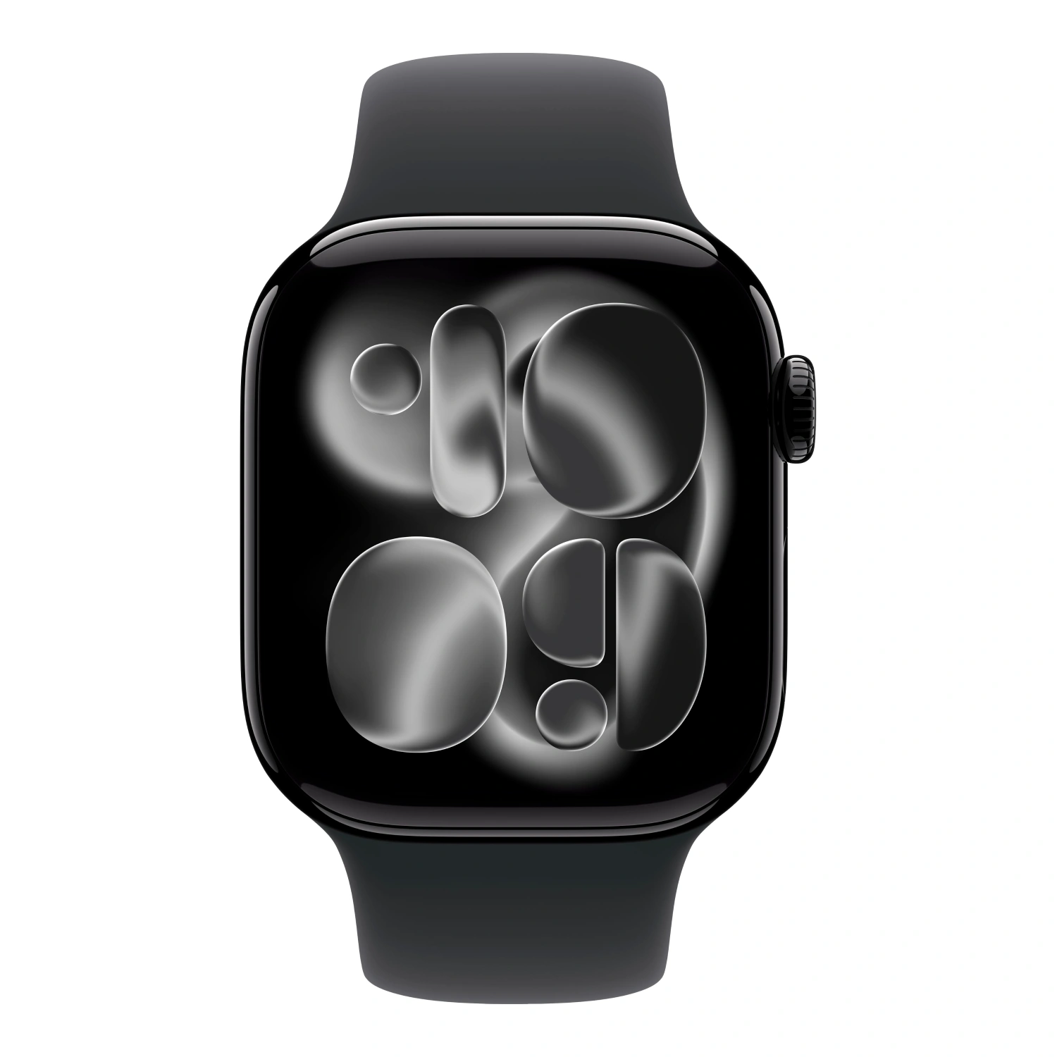 Apple Watch Series 11, 42 мм, алюминий цвета «Jet Black», спортивный ремешок "Black", M/L (MEQU4)