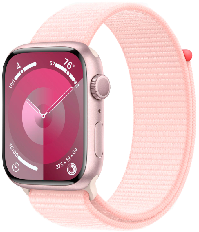 Apple Watch Series 9 GPS 41мм корпус из алюминия Розовые + ремешок Sport Loop Розовый