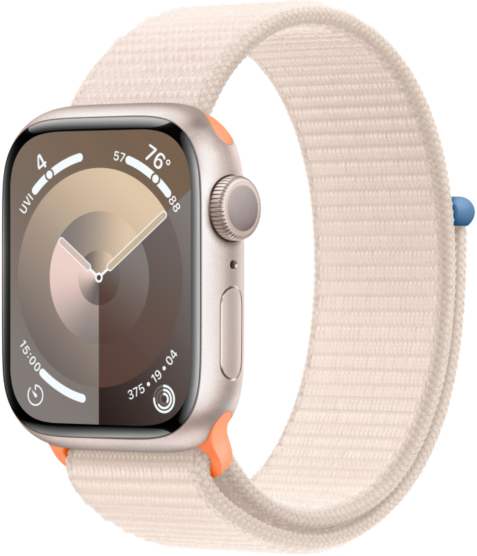 Apple Watch Series 9 GPS 45мм корпус из алюминия Сияющая звезда + ремешок Sport Loop Сияющая звезда