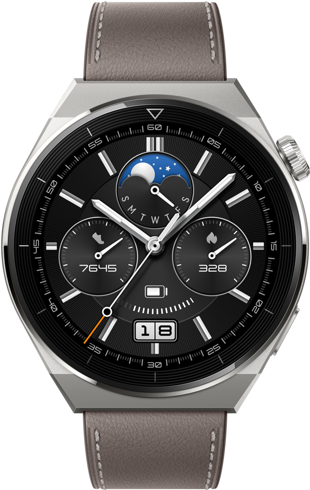 HUAWEI Watch GT 3 Pro кожаный ремешок Серые (Odn-B19V)