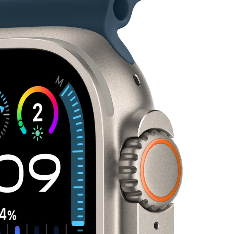 Apple Watch Ultra 2 GPS+Cellular 49mm, ремешок Blue Ocean Band 130-200 mm (MREG3)