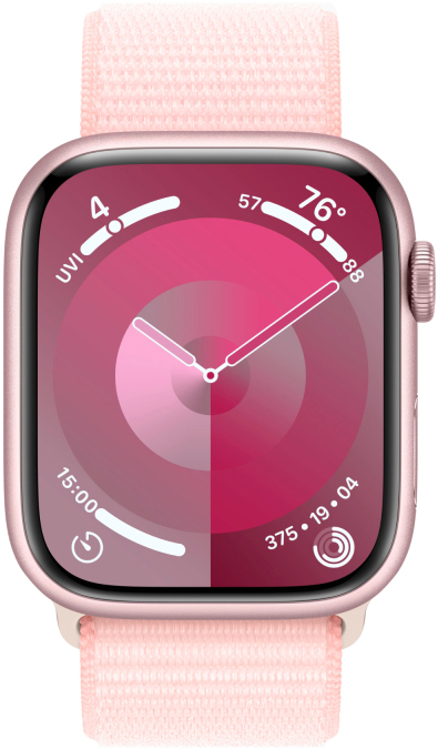Apple Watch Series 9 GPS 41мм корпус из алюминия Розовые + ремешок Sport Loop Розовый