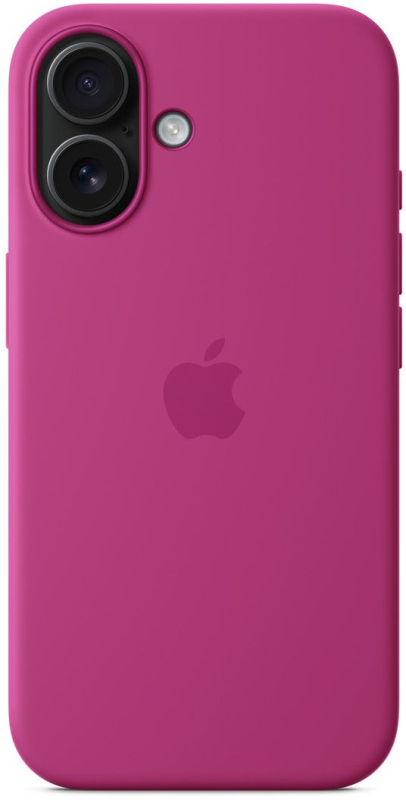 Чехол Apple для iPhone 16 Silicone MagSafe, фуксия