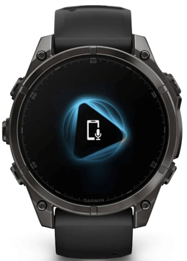 Garmin Fenix 8 Amoled Sapphire DLC 51мм Черные с силиконовым ремешком