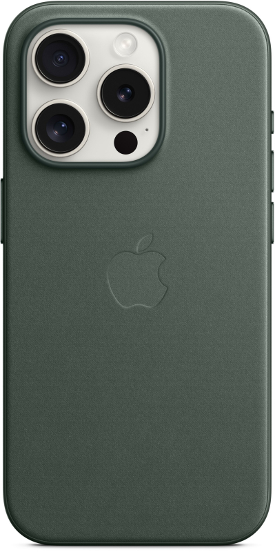 Чехол Apple MagSafe FineWoven для iPhone 15 Pro, зеленый