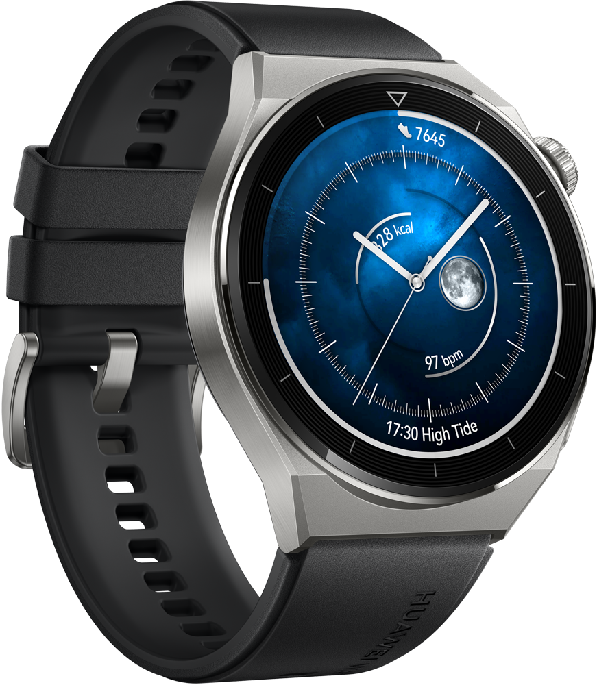 HUAWEI Watch GT 3 Pro каучуковый ремешок Черные (Odn-B19S)