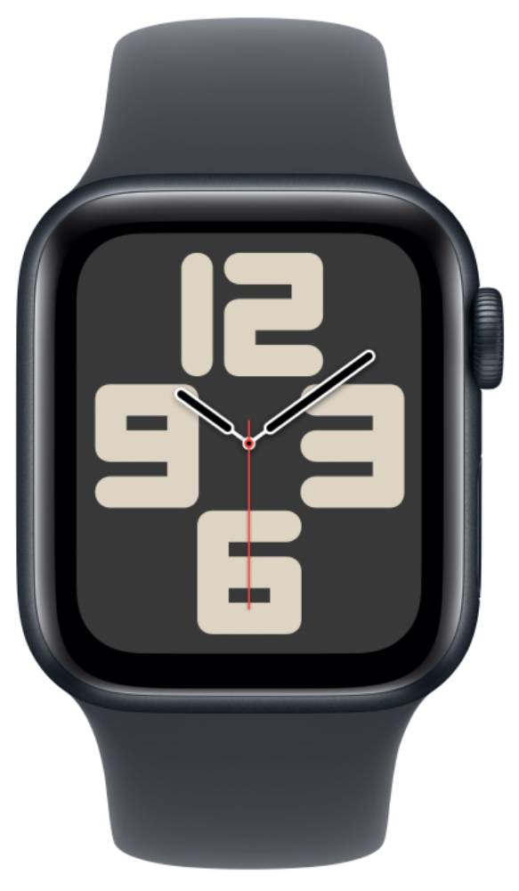 Apple Watch SE 2024 GPS 44мм корпус из алюминия Темная ночь+ремешок Sport Band midnight M/L