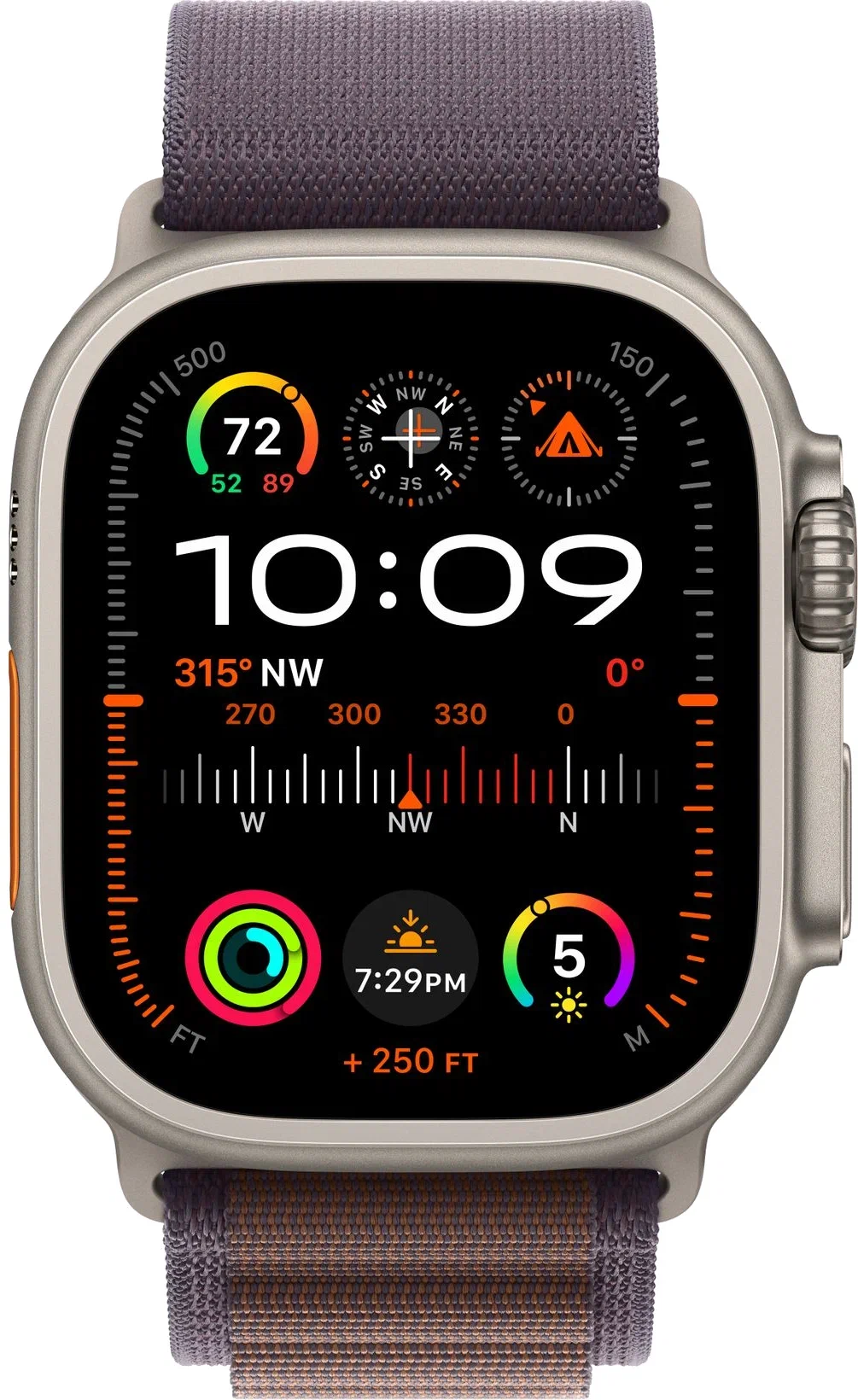 Apple Watch Ultra 2 GPS+Cellular 49mm, ремешок "Indigo Alpine Loop" размер L 165-210 mm (MREW3)