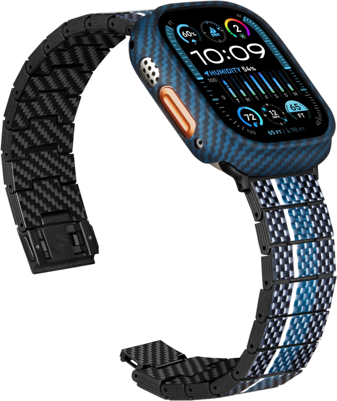 Чехол Pitaka для Apple Watch Ultra/Ultra 2 49 мм, кевлар, синий