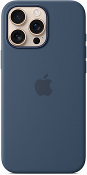 Чехол Apple для iPhone 16 Pro Max Silicone with MagSafe, «синий деним»
