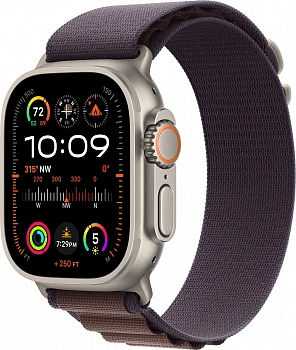 Apple Watch Ultra 2 GPS+Cellular 49mm, ремешок "Indigo Alpine Loop" размер M 145-190 mm (MRET3)