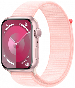 Apple Watch Series 9 GPS 41мм корпус из алюминия Розовые + ремешок Sport Loop Розовый