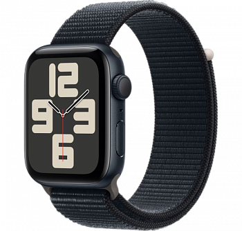 Apple Watch Series SE 2024 40mm Midnight Aluminum Case with Midnight Sport Loop