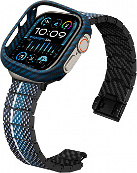 Чехол Pitaka для Apple Watch Ultra/Ultra 2 49 мм, кевлар, синий