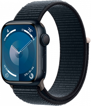 Apple Watch Series 9 GPS 45мм корпус из алюминия Темная ночь + ремешок Sport Loop Темная ночь