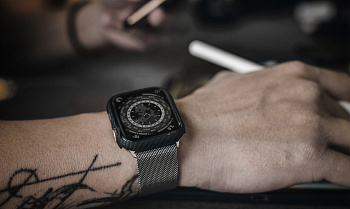 Чехол Pitaka для Apple Watch 45 мм, кевлар, черный